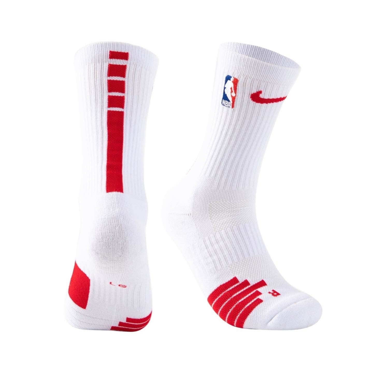 Nike Elite Versatility Mid Basketball Socks in White for Men