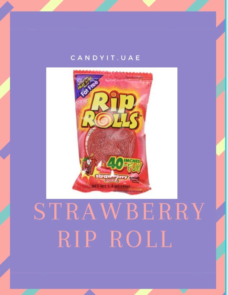 Extreme sour strawberry rip rolls | Candyit