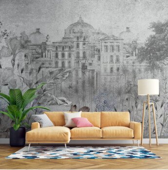 Unique wall for wallpaper