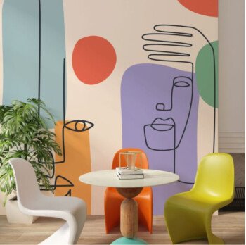 Unique wall for wallpaper