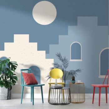 Unique wall for wallpaper