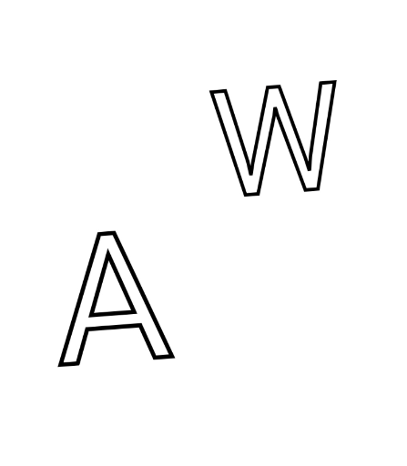 A w